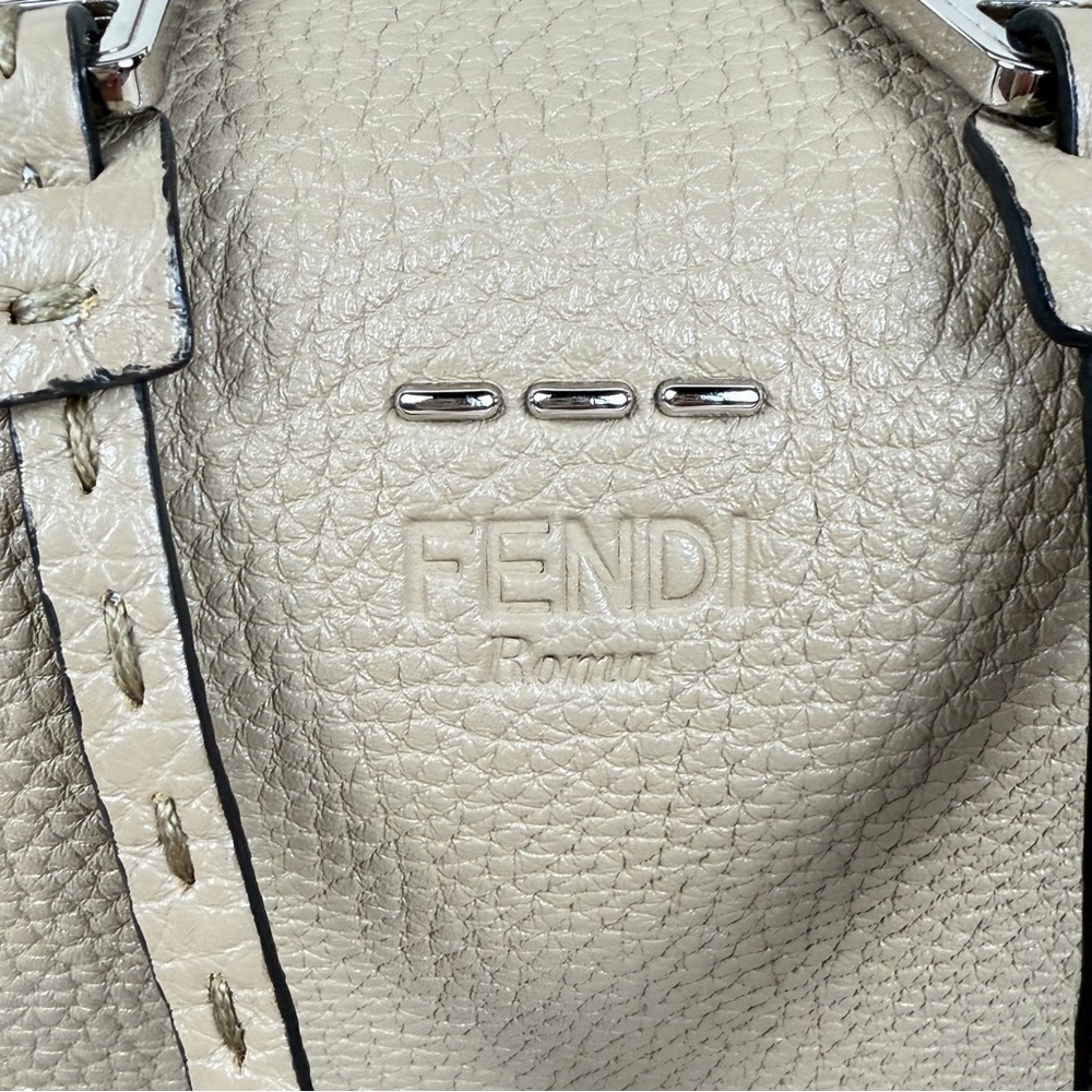 Fendi Selleria Leather Top Handle Crossbody Bag Reversible Wide Strap - Picture 10 of 17